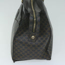 CELINE Macadam Canvas Hand Bag PVC Brown Black Auth 64827-3