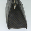 CELINE Macadam Canvas Hand Bag PVC Brown Black Auth 64827-4