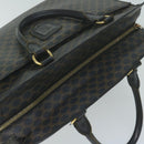 CELINE Macadam Canvas Hand Bag PVC Brown Black Auth 64827-6