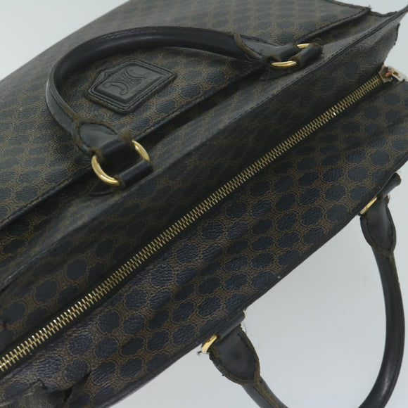 CELINE Macadam Canvas Handtasche PVC Braun Schwarz Auth 64827