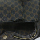 CELINE Macadam Canvas Hand Bag PVC Brown Black Auth 64827-7