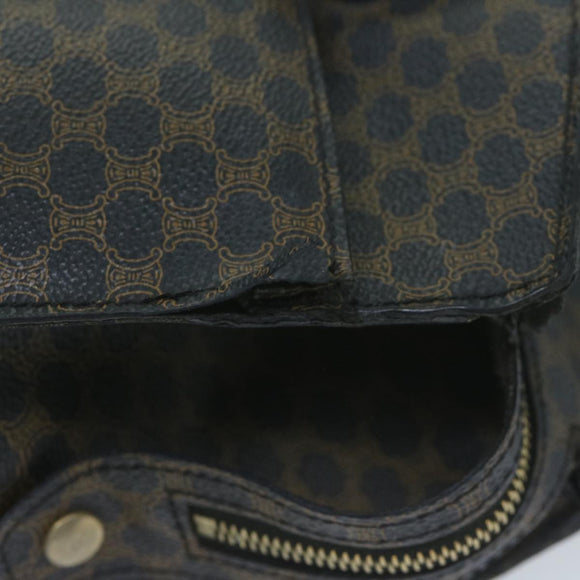 CELINE Macadam Canvas Handtasche PVC Braun Schwarz Auth 64827
