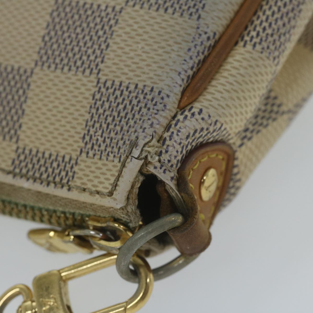 LOUIS VUITTON Damier Azur Eva Shoulder Bag 2way N55214 LV Auth 64896