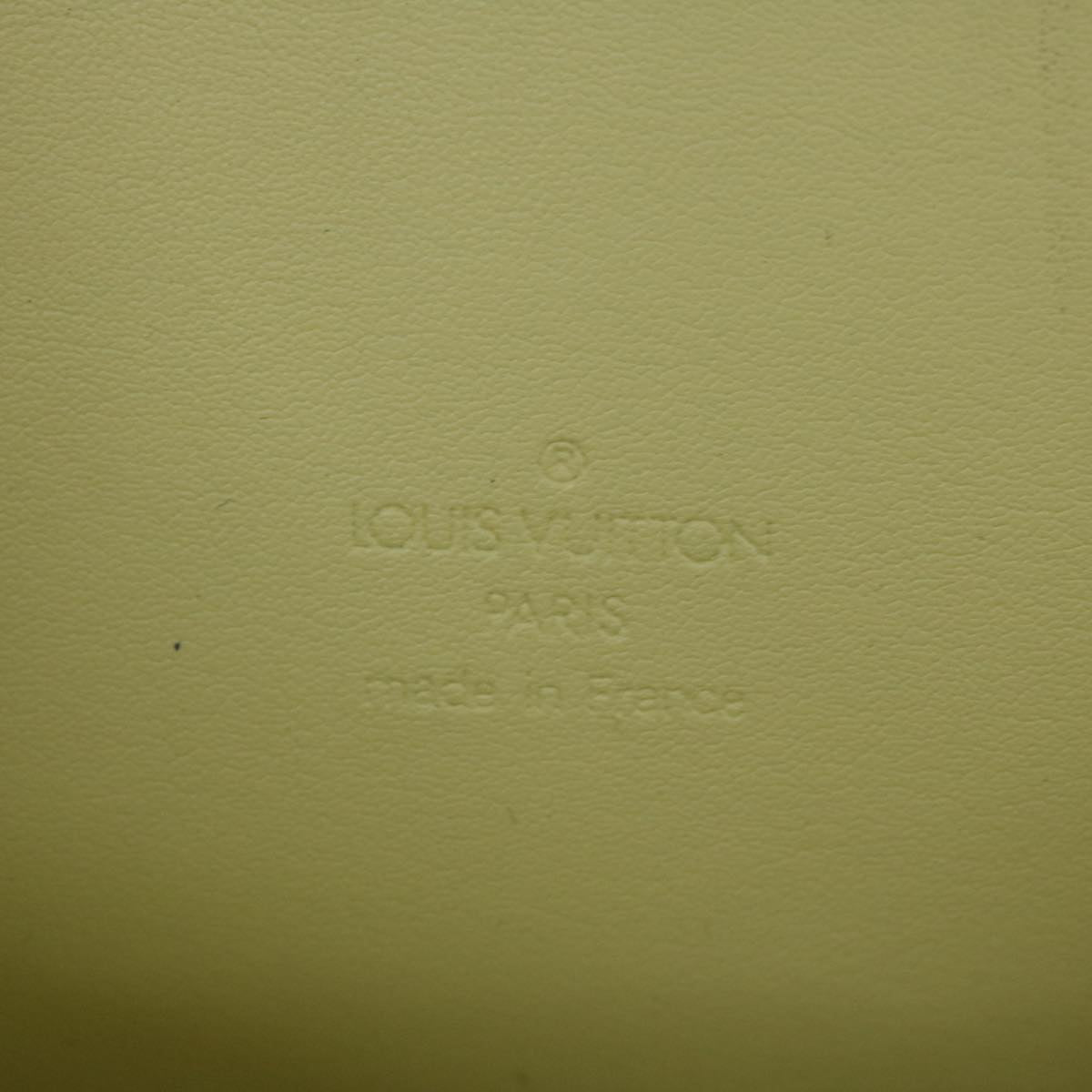 LOUIS VUITTON Monogram Vernis Spring Street Bag Lime Yellow M91068 LV Auth 64925