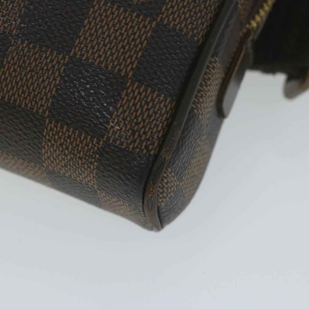 LOUIS VUITTON Damier Ebene Bum Bag Brooklyn Waist Pouch N41101 LV Auth 64929