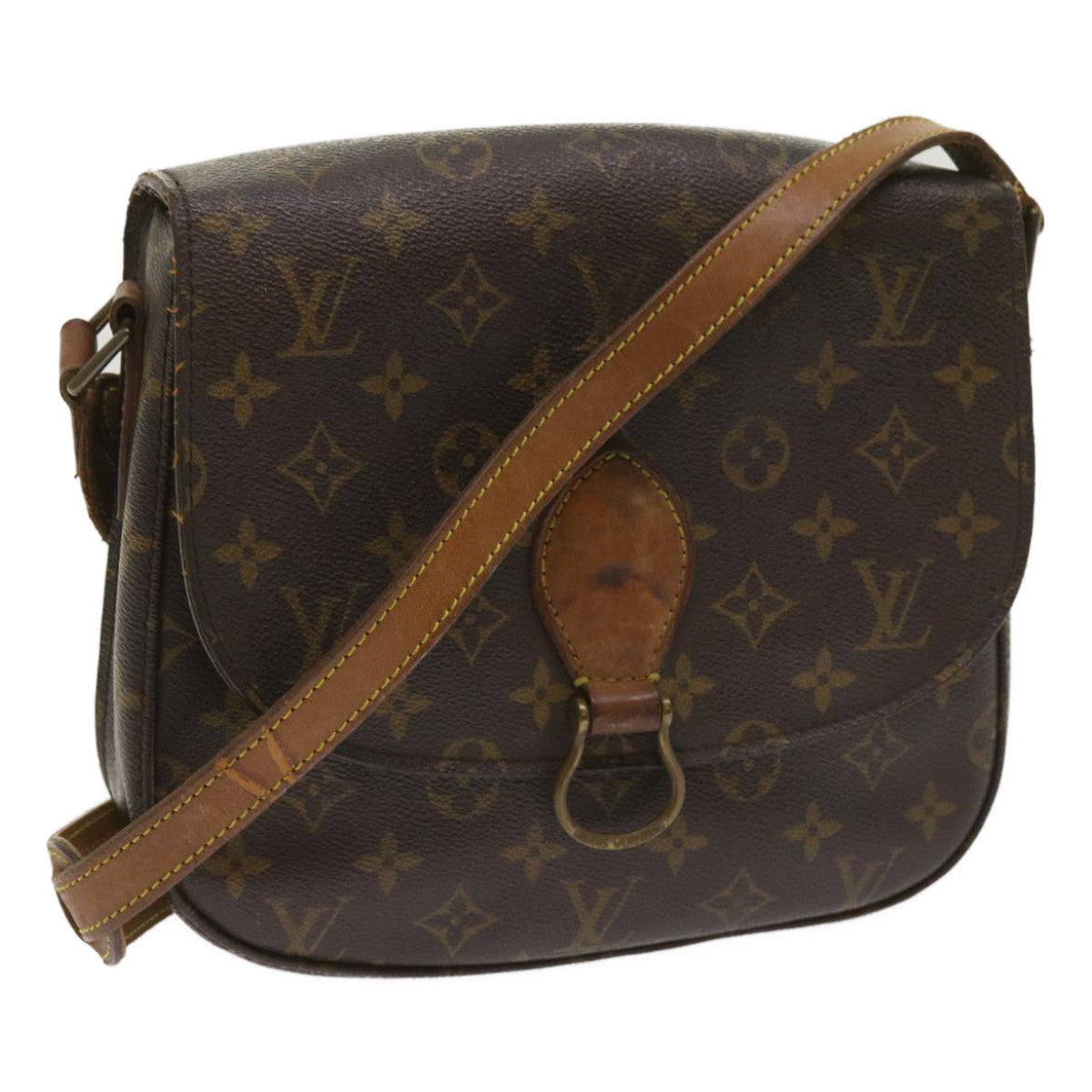 LOUIS VUITTON Monogram Saint Cloud GM Shoulder Bag M51242 LV Auth 64945