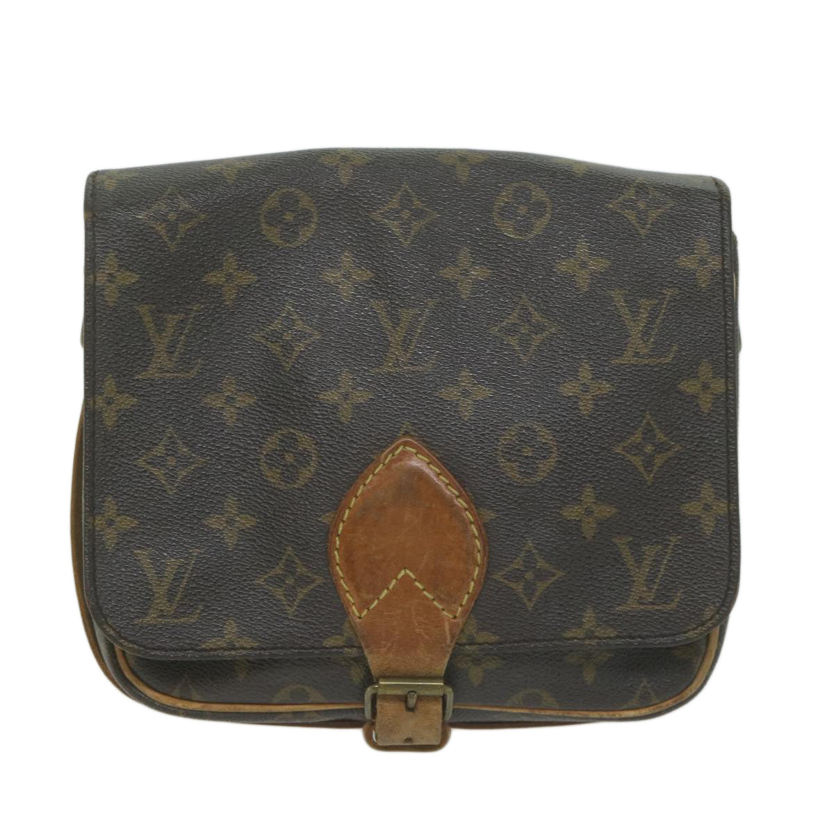 LOUIS VUITTON Monogram Cartouchiere MM Shoulder Bag M51253 LV Auth 64946