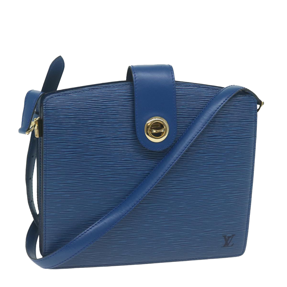 LOUIS VUITTON Epi Capucines Shoulder Bag Blue M52345 LV Auth 64951