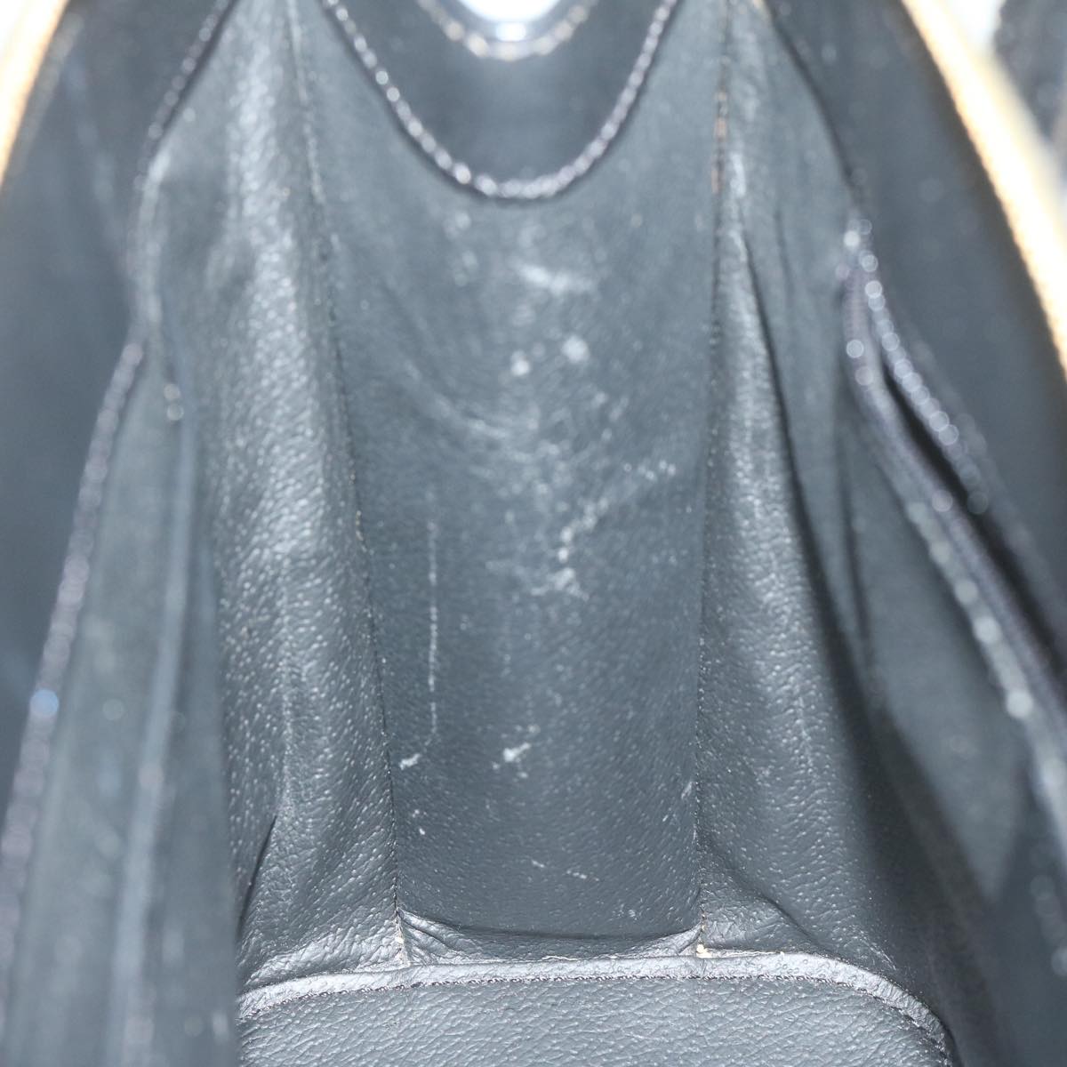 CELINE Macadam Canvas Hand Bag PVC Brown Black Auth 64963
