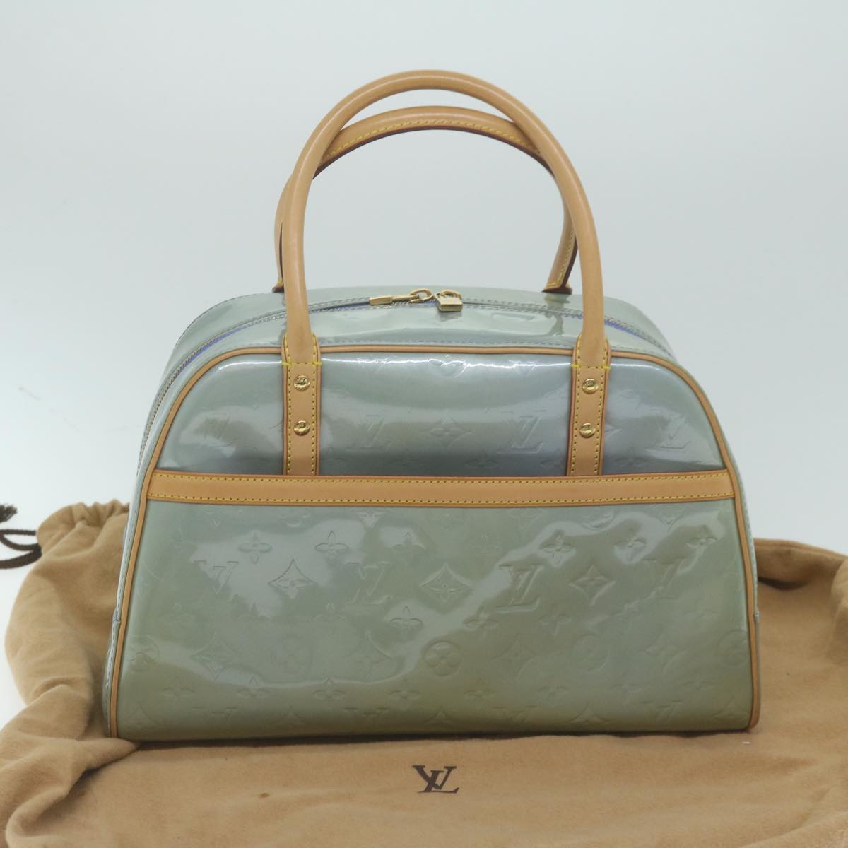 LOUIS VUITTON Monogram Vernis Tompkins Square Hand Bag Lavande M91103 Auth 64970