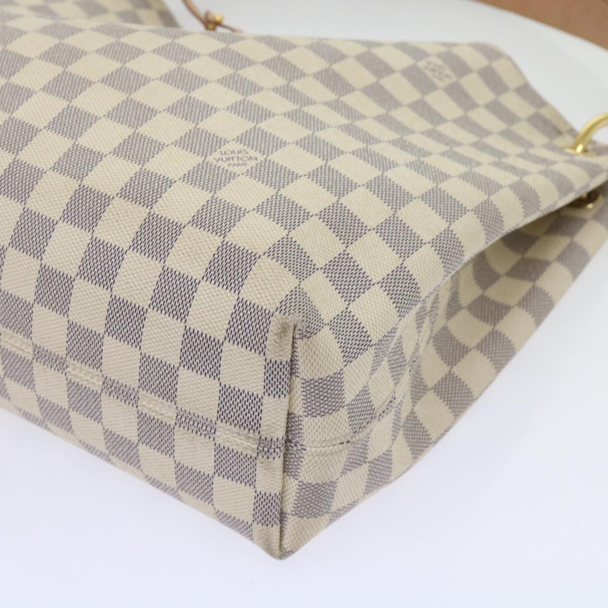 LOUIS VUITTON Damier Azur Graceful MM Shoulder Bag N42233 LV Auth 64995