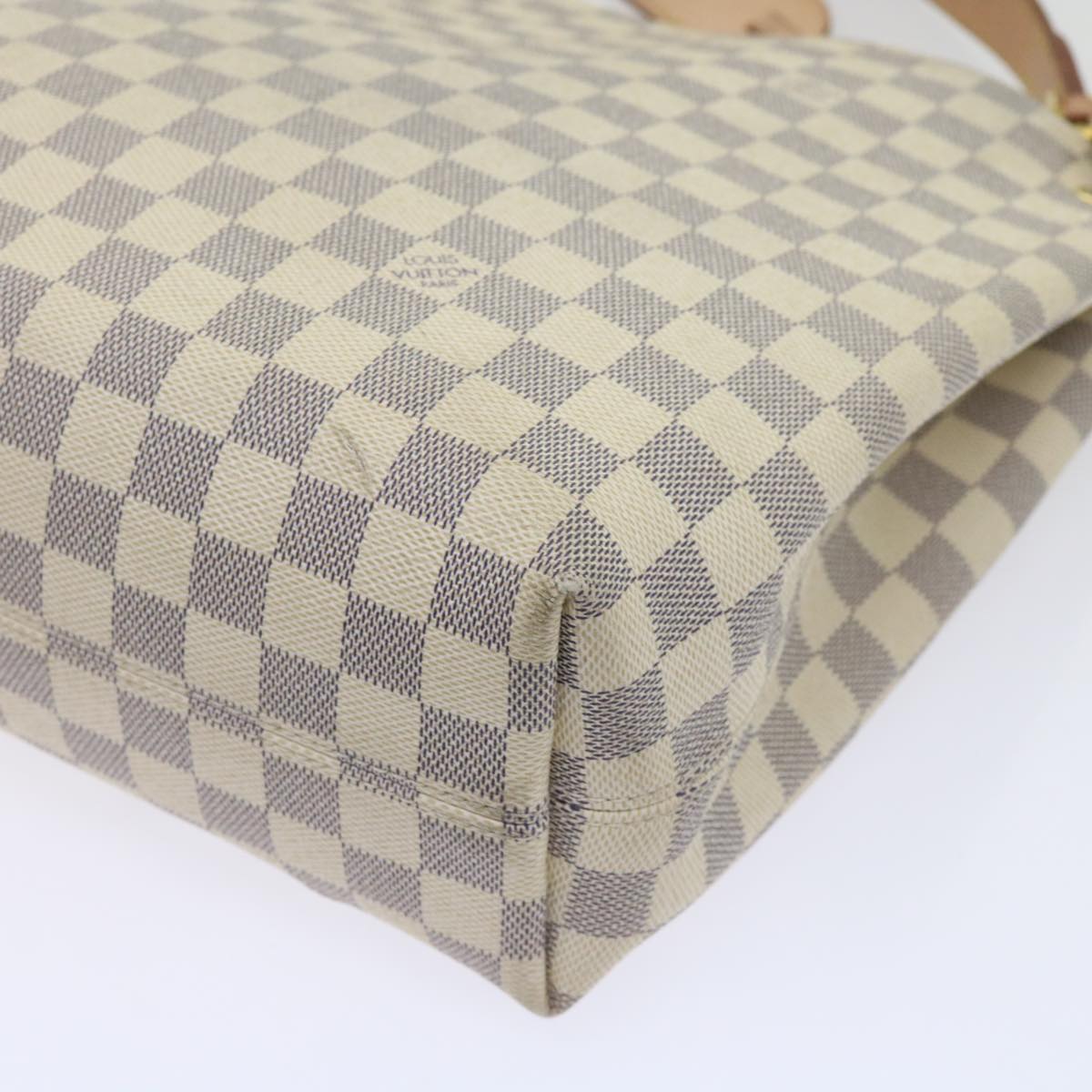 LOUIS VUITTON Damier Azur Graceful MM Shoulder Bag N42233 LV Auth 64995