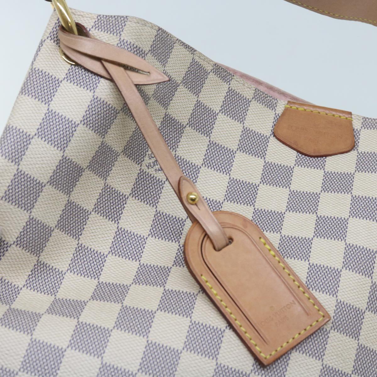 LOUIS VUITTON Damier Azur Graceful MM Shoulder Bag N42233 LV Auth 64995