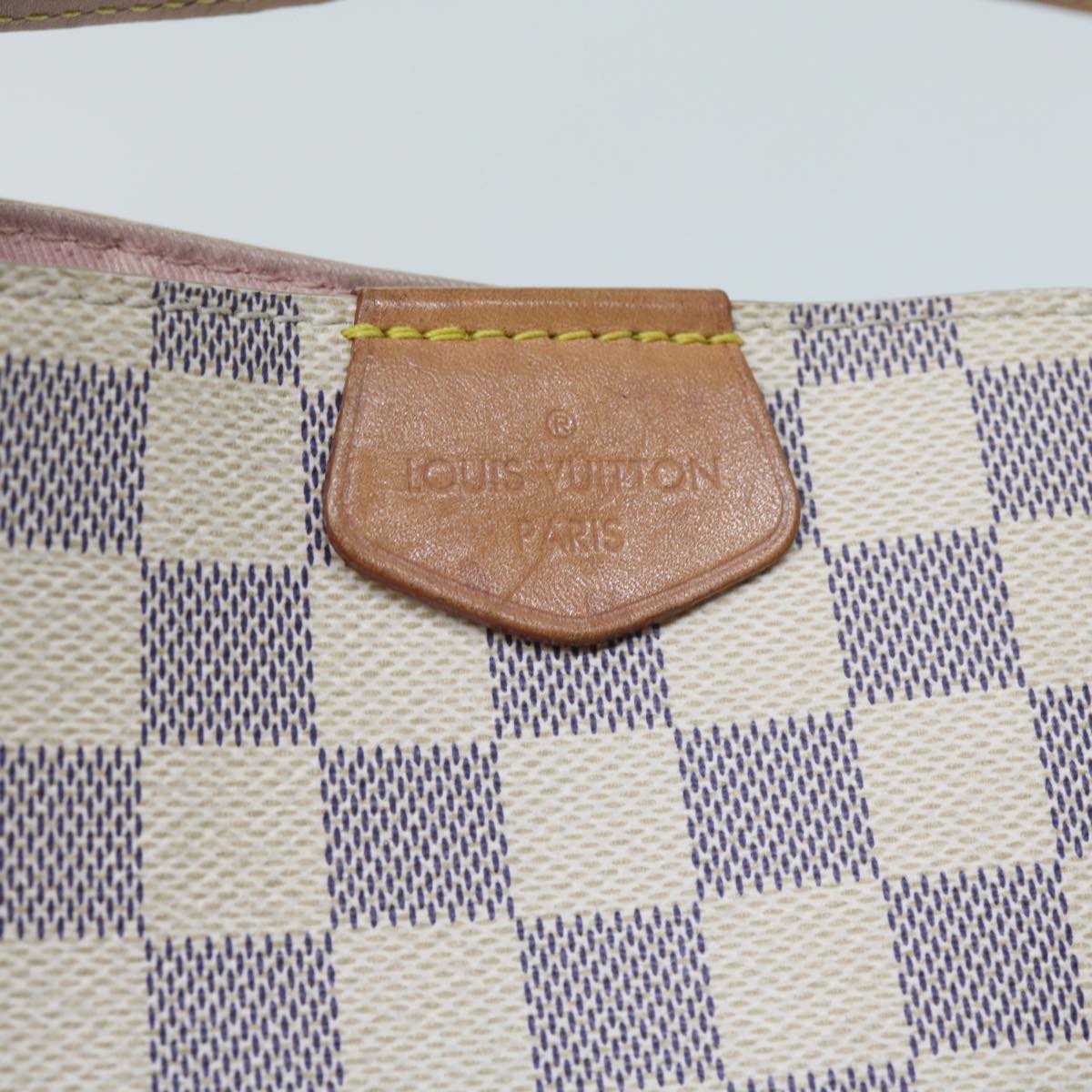 LOUIS VUITTON Damier Azur Graceful MM Shoulder Bag N42233 LV Auth 64995