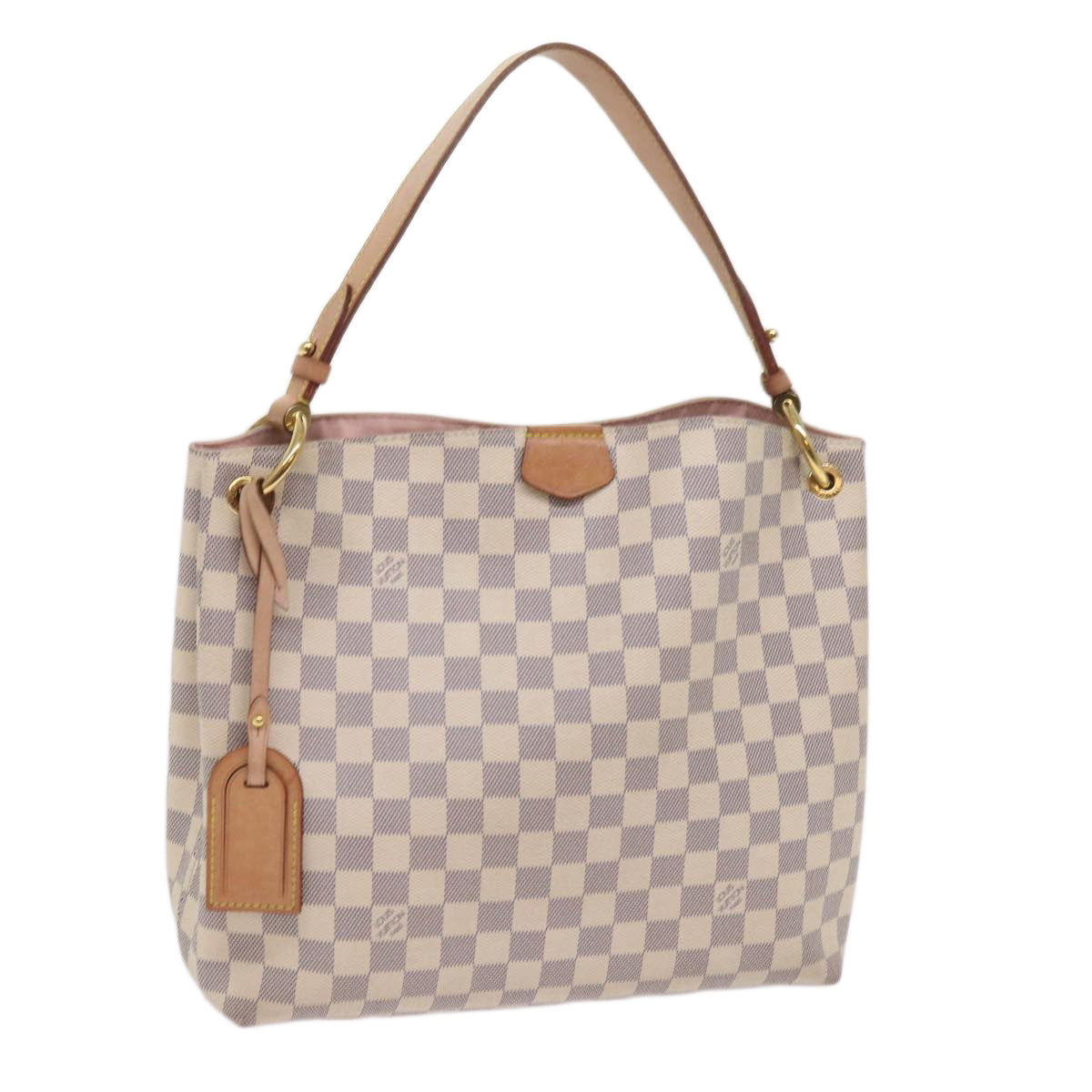 LOUIS VUITTON Damier Azur Graceful MM Shoulder Bag N42233 LV Auth 64995