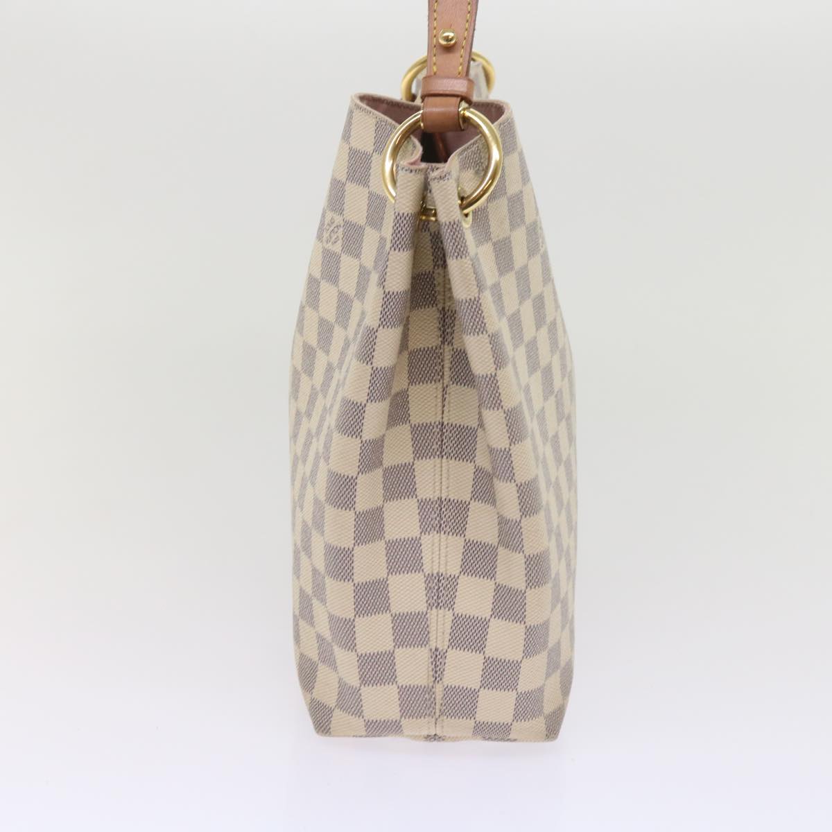 LOUIS VUITTON Damier Azur Graceful MM Shoulder Bag N42233 LV Auth 64995