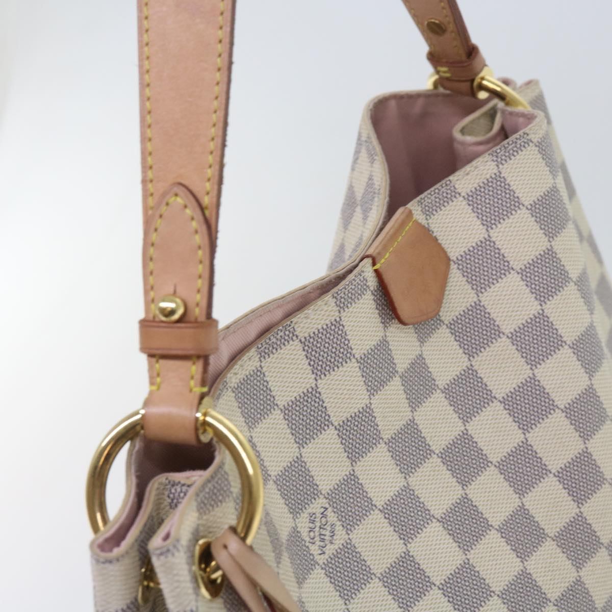 LOUIS VUITTON Damier Azur Graceful MM Shoulder Bag N42233 LV Auth 64995