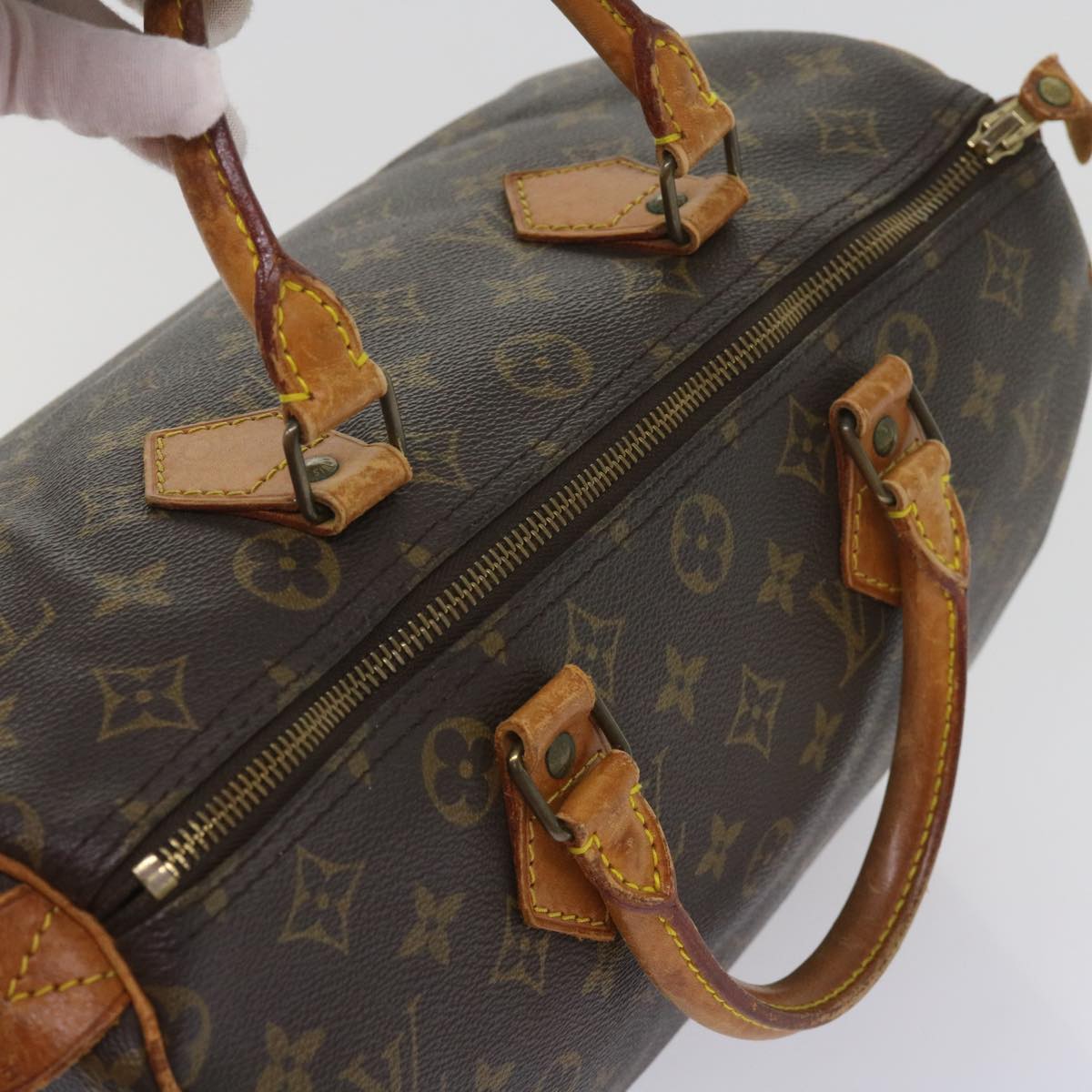 LOUIS VUITTON Monogram Speedy 30 Hand Bag M41526 LV Auth 65003