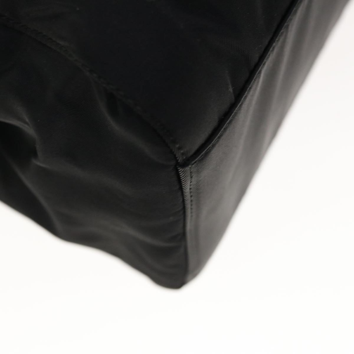 PRADA Hand Bag Nylon Black Auth 65010