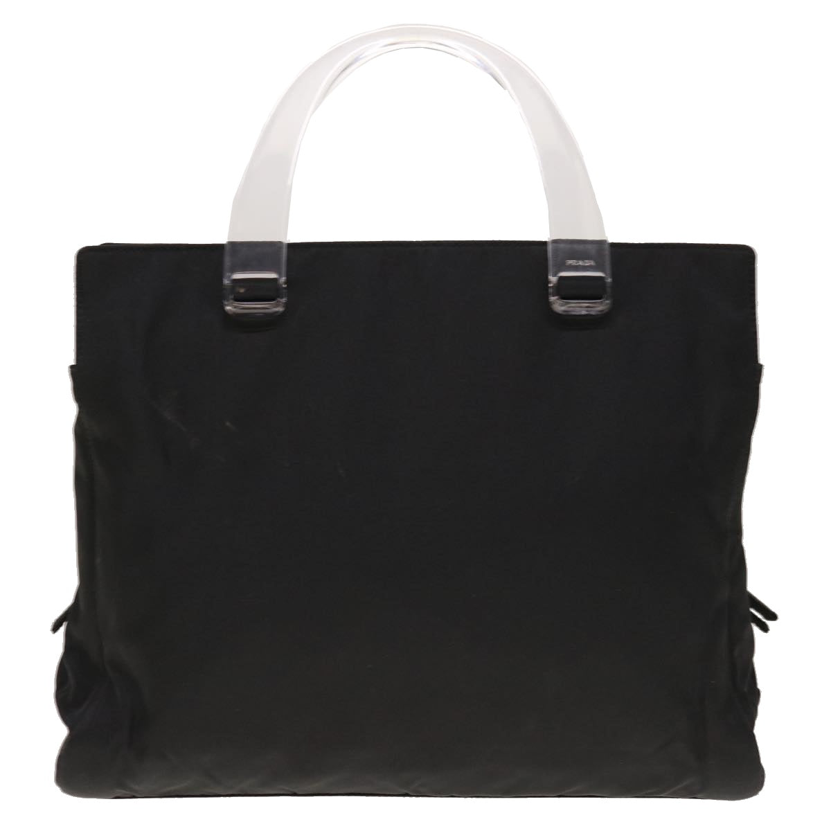 PRADA Hand Bag Nylon Black Auth 65010 - 0