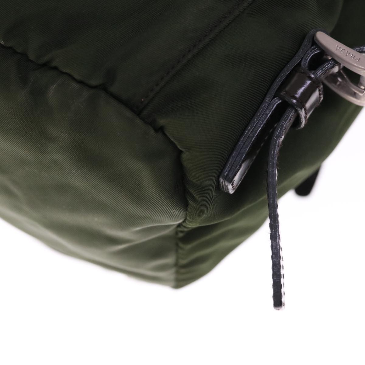 PRADA Backpack Nylon Khaki Auth 65011