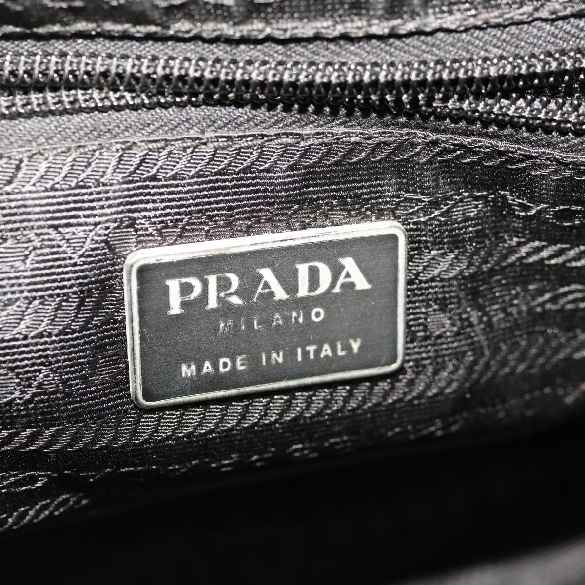 PRADA Hand Bag Nylon Green Auth 65012