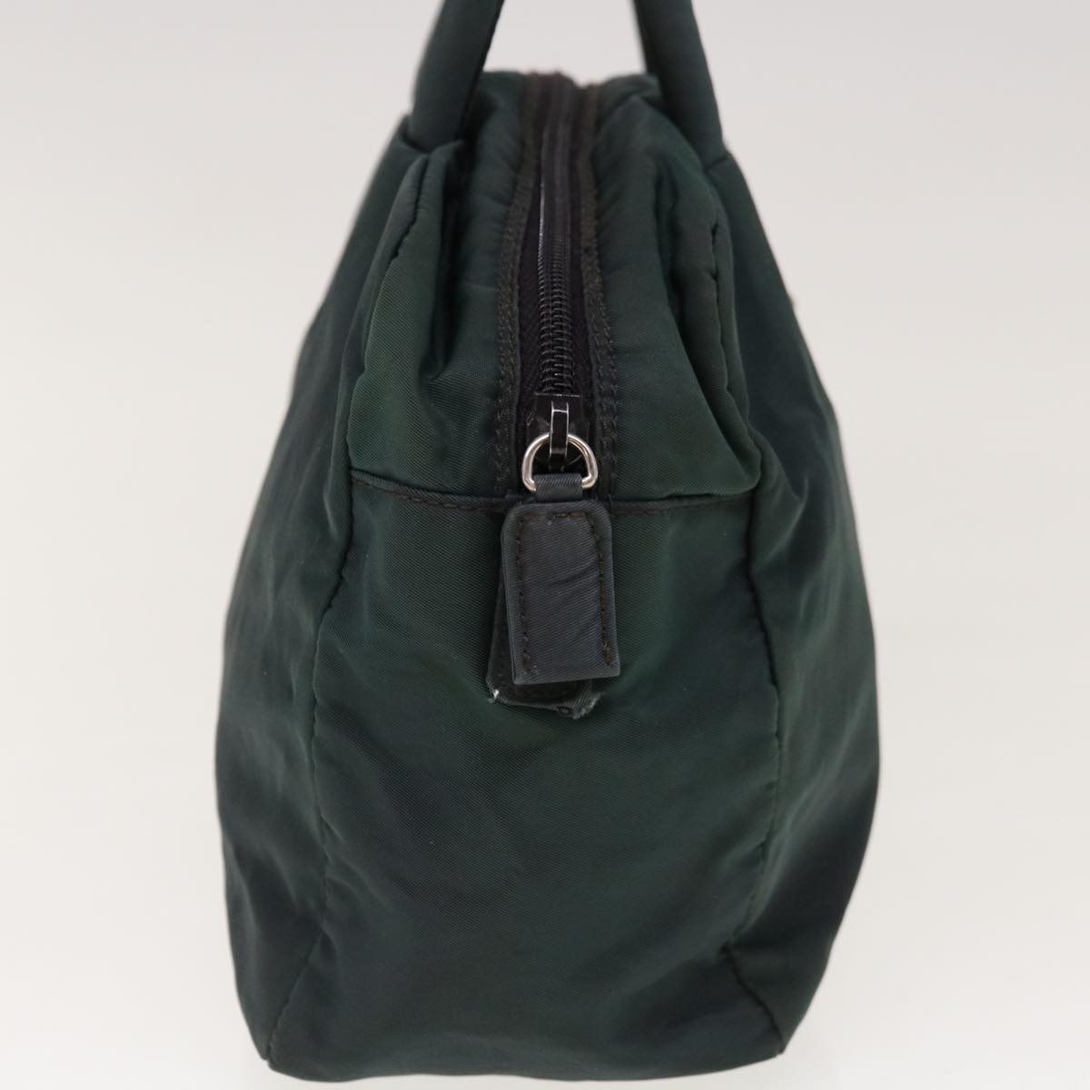 PRADA Hand Bag Nylon Green Auth 65012