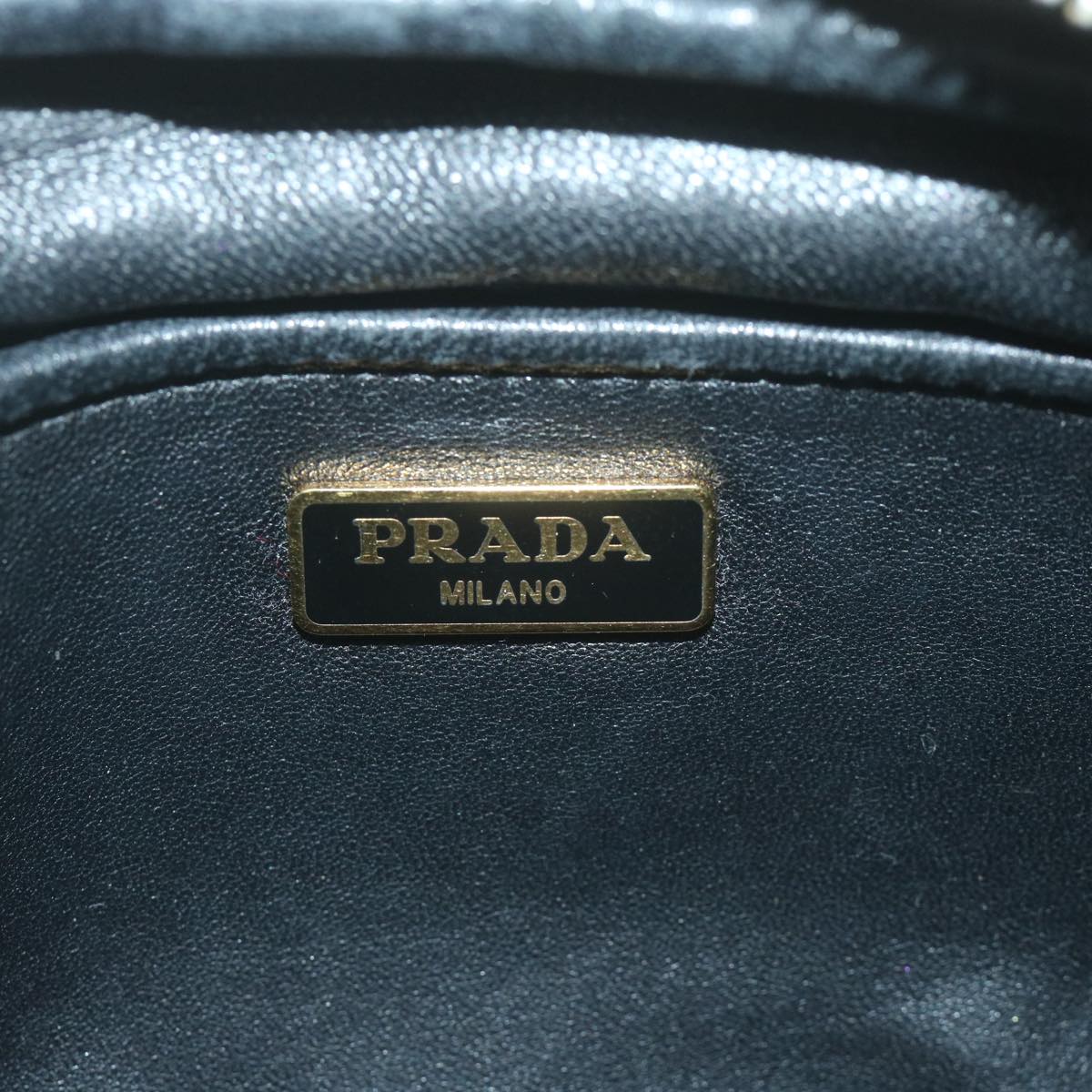 PRADA Shoulder Bag Leather Black Red Auth 65035