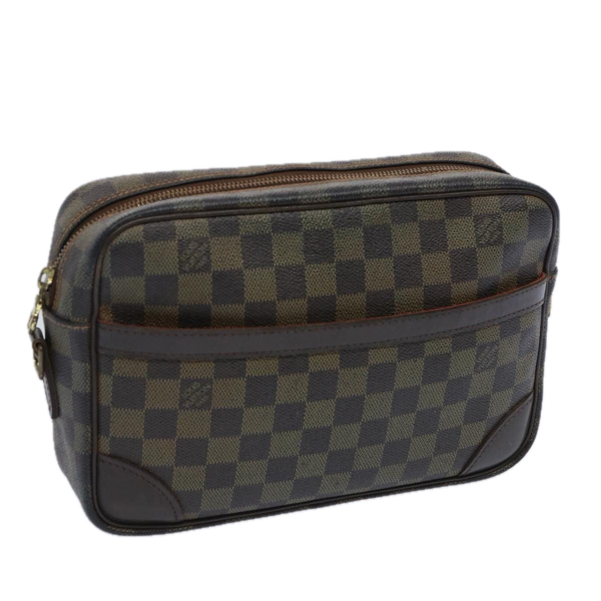 LOUIS VUITTON Damier Ebene Trocadero 27 Shoulder Bag SPO N48085 LV Auth 65038