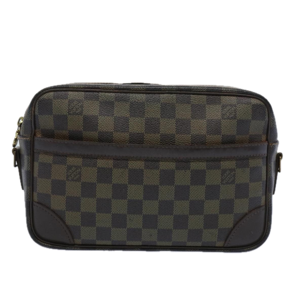 LOUIS VUITTON Damier Ebene Trocadero 27 Shoulder Bag SPO N48085 LV Auth 65038