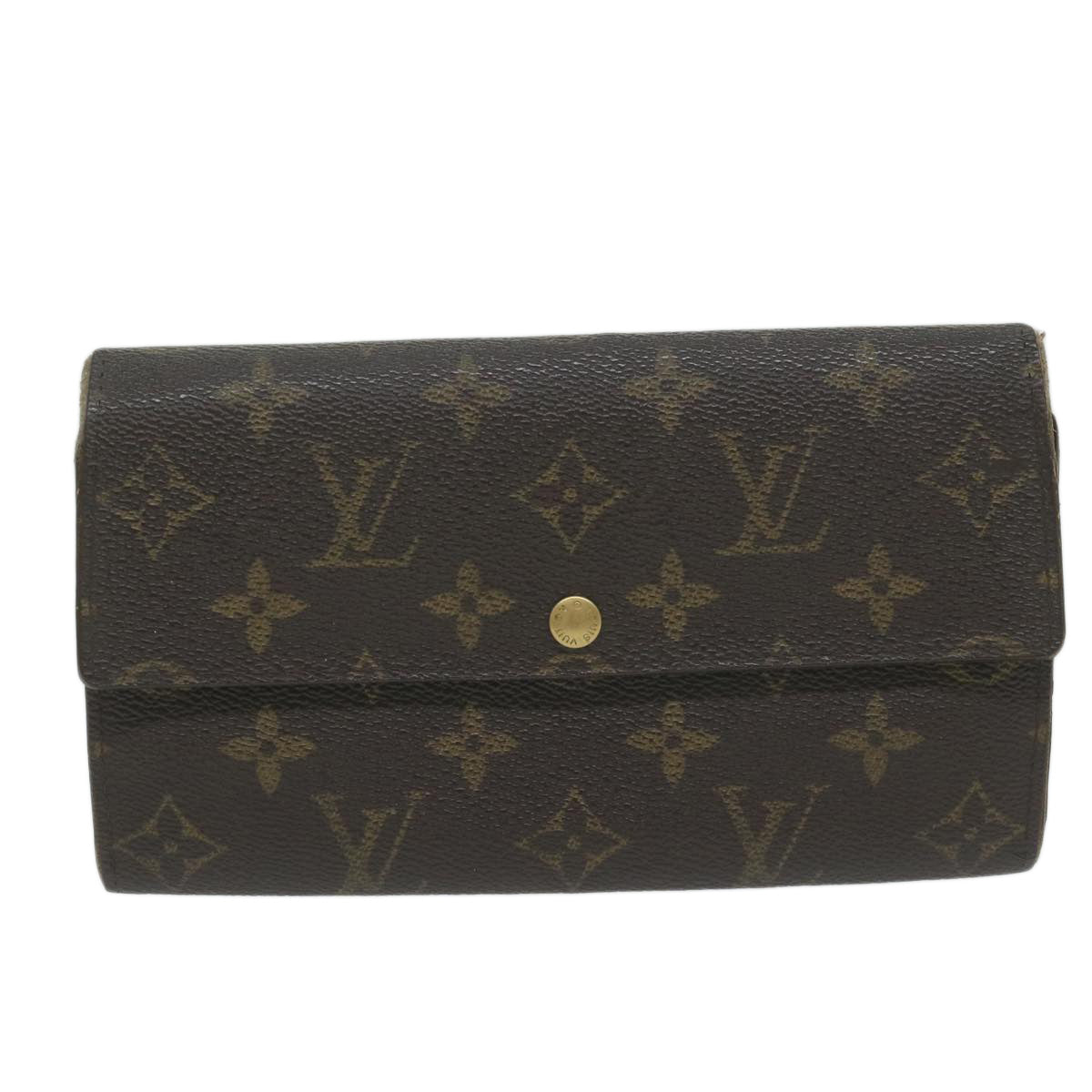 LOUIS VUITTON Monogram Pochette Porte Monnaie Credit Wallet M61725 LV Auth 65040