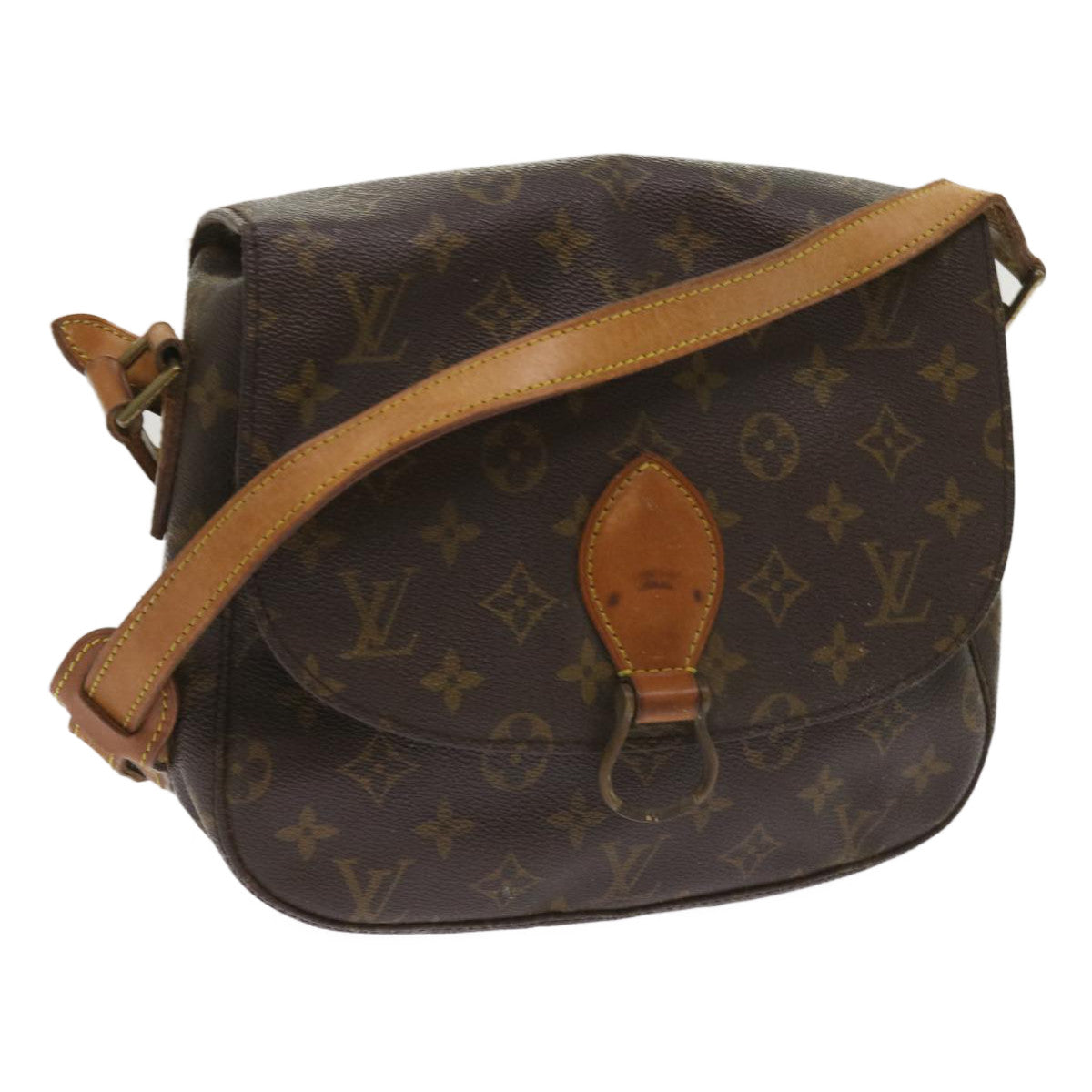 LOUIS VUITTON Monogram Saint Cloud GM Shoulder Bag M51242 LV Auth 65047