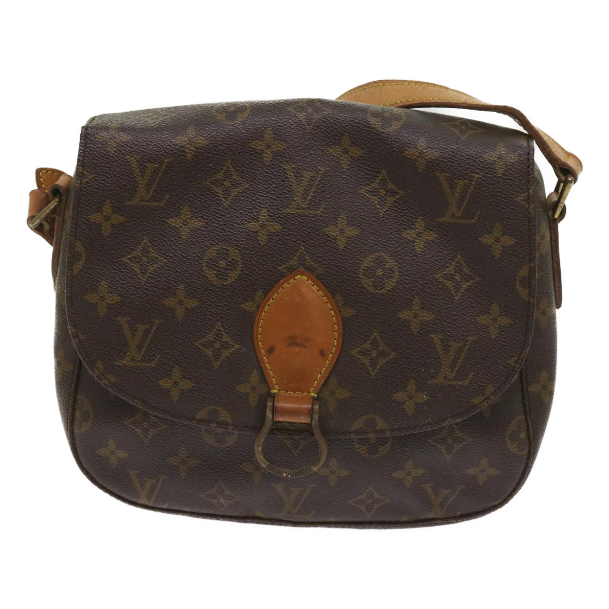 LOUIS VUITTON Monogram Saint Cloud GM Shoulder Bag M51242 LV Auth 65047