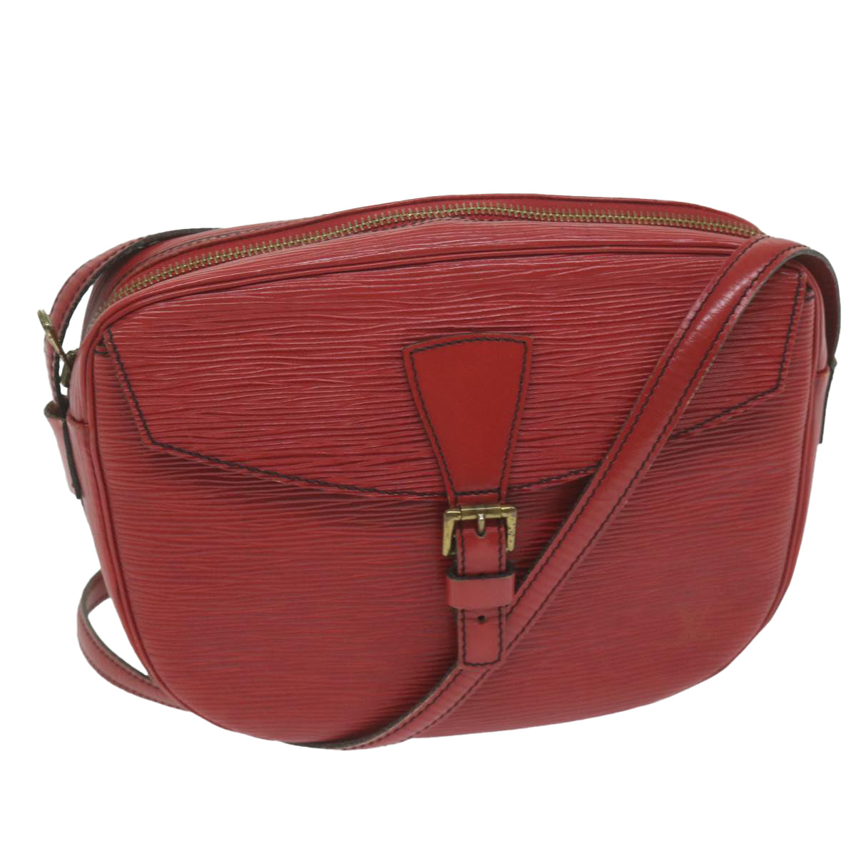 LOUIS VUITTON Epi Jeune Fille MM Shoulder Bag Red M52157 LV Auth 65049