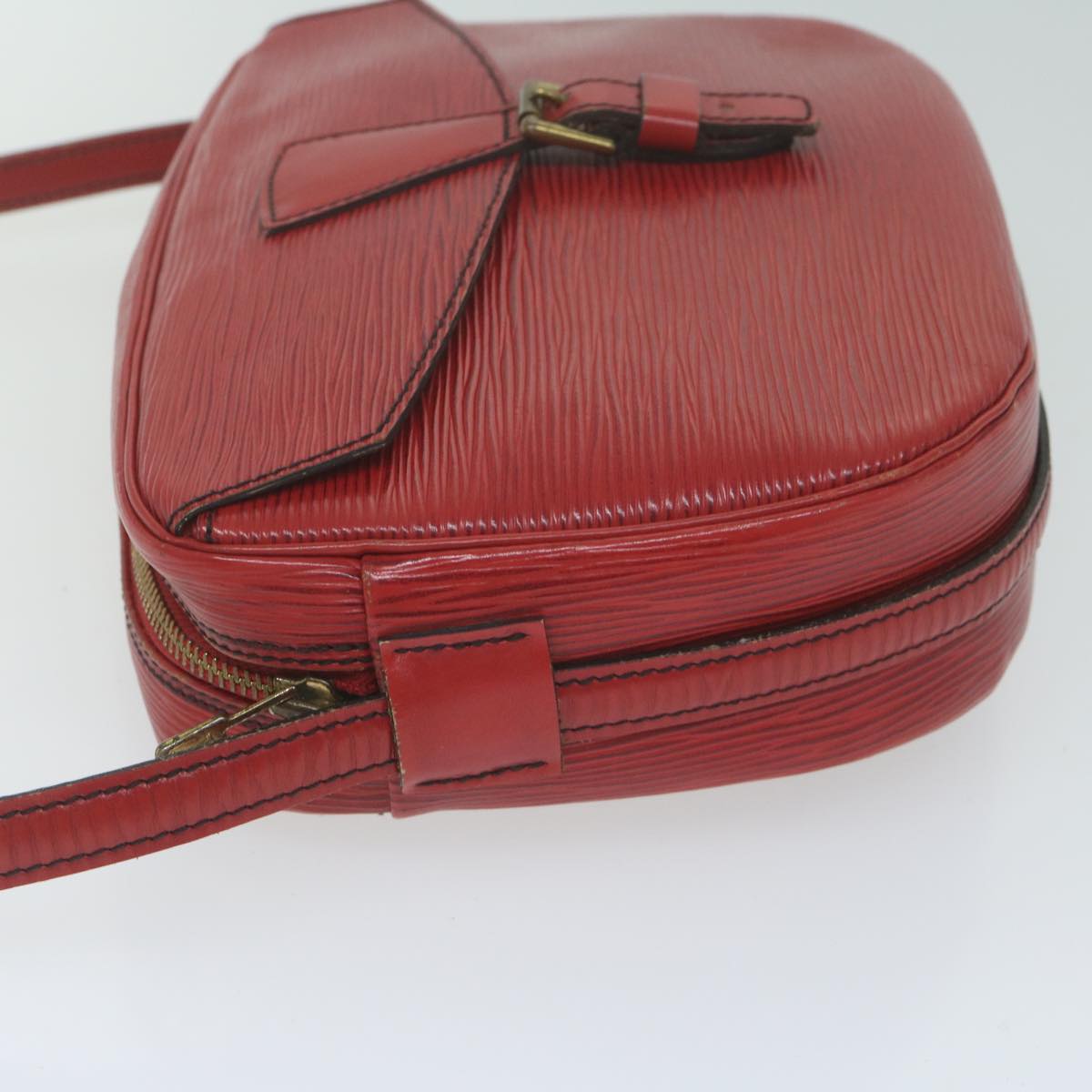 LOUIS VUITTON Epi Jeune Fille MM Shoulder Bag Red M52157 LV Auth 65049