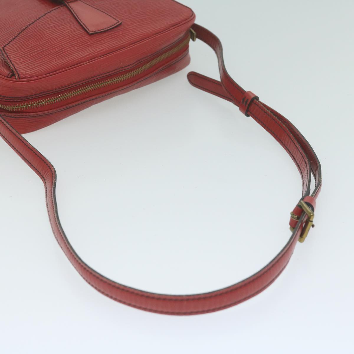 LOUIS VUITTON Epi Jeune Fille MM Shoulder Bag Red M52157 LV Auth 65049