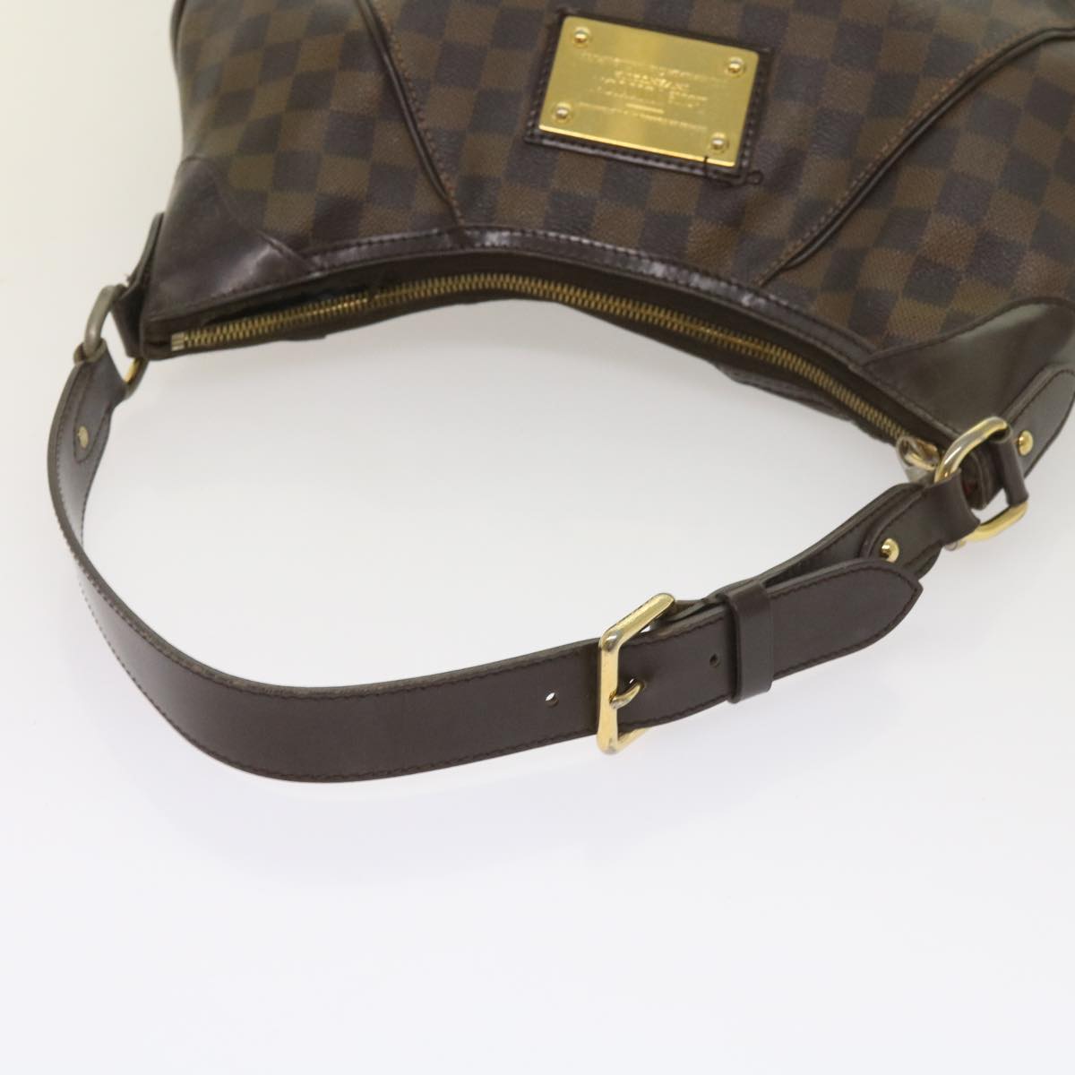 LOUIS VUITTON Damier Ebene Thames GM Shoulder Bag N48181 LV Auth 65068