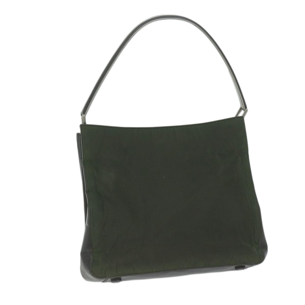 PRADA Hand Bag Nylon Khaki Auth 65079