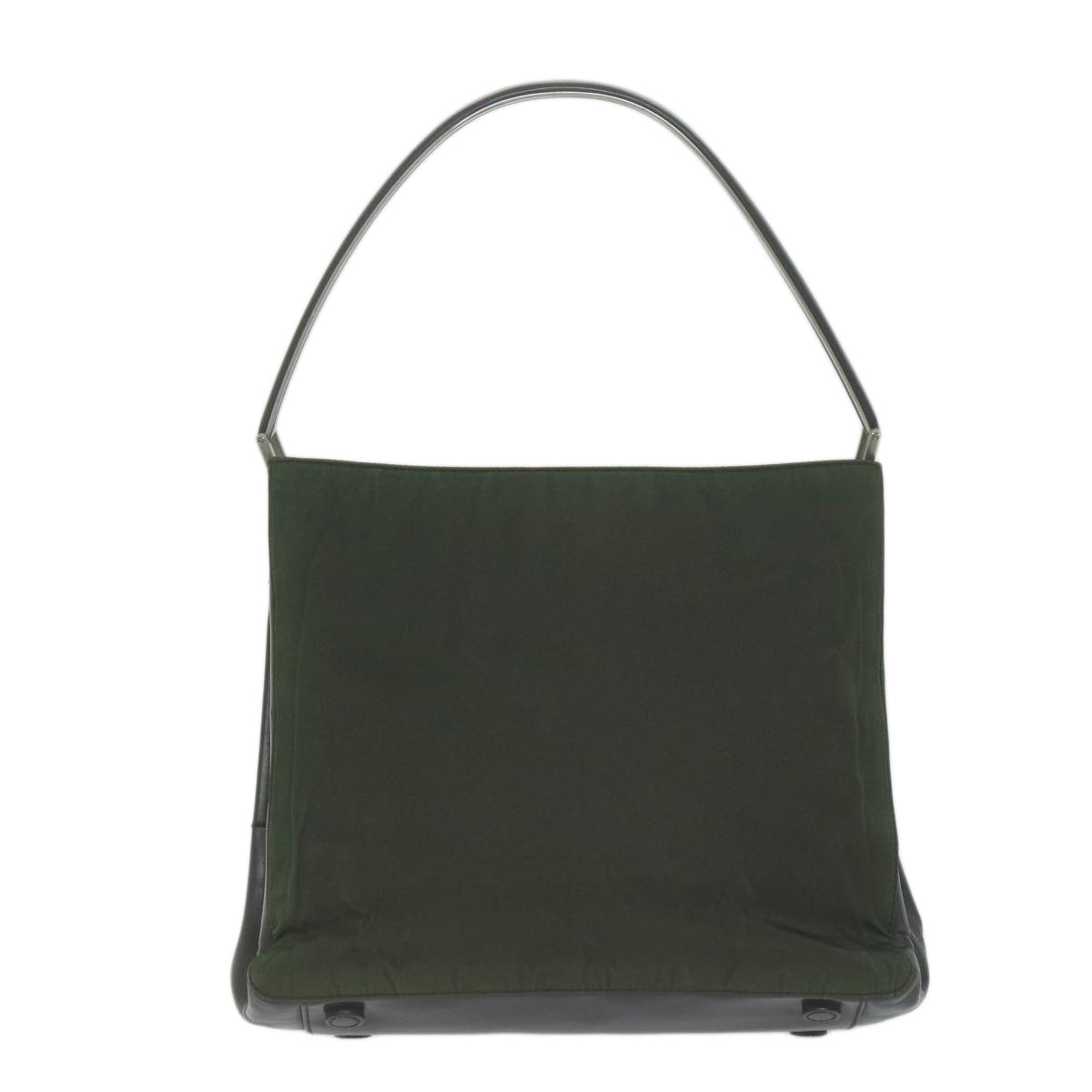PRADA Hand Bag Nylon Khaki Auth 65079
