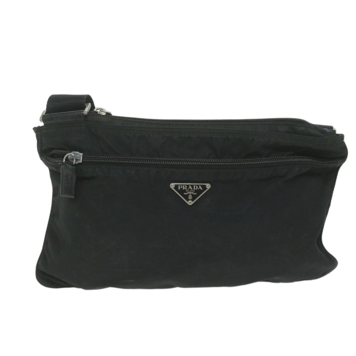 PRADA Shoulder Bag Nylon Black Auth 65081