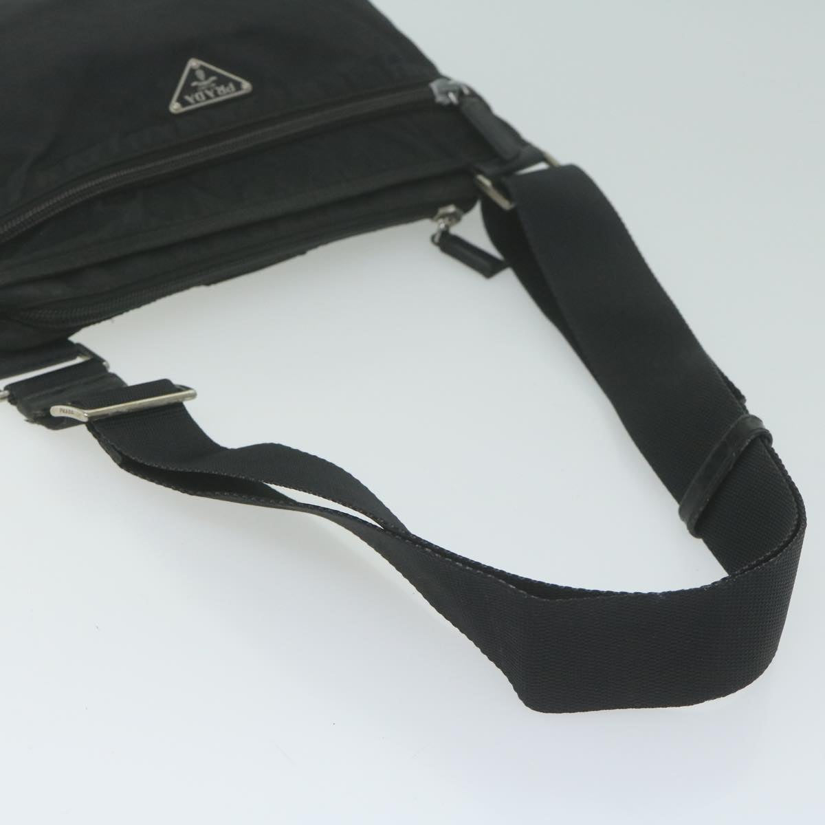 PRADA Shoulder Bag Nylon Black Auth 65081