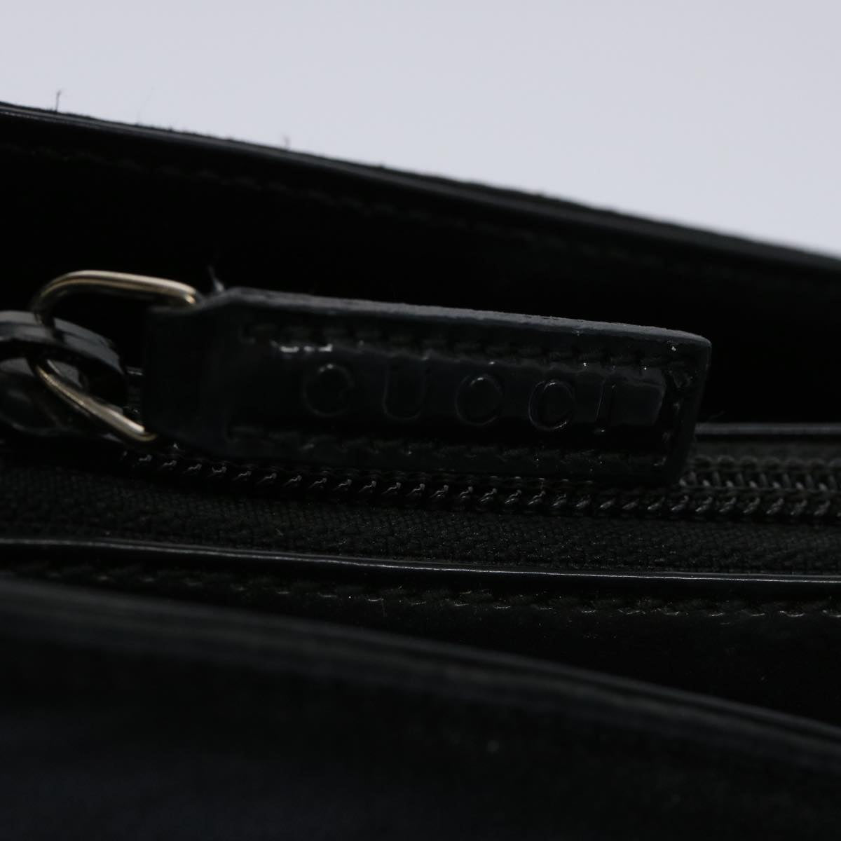 GUCCI Shoulder Bag Nylon Black Auth 65086