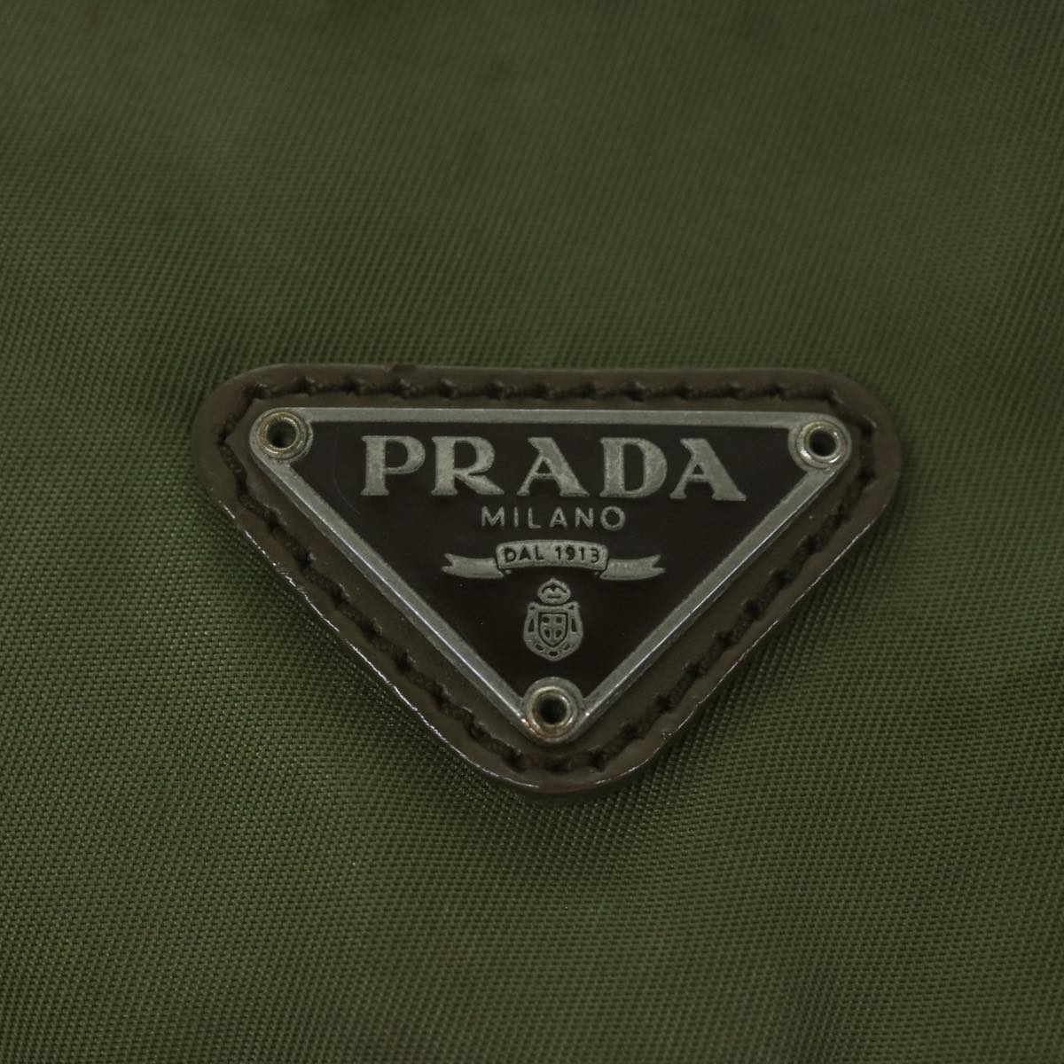 PRADA Shoulder Bag Nylon Khaki Auth 65095