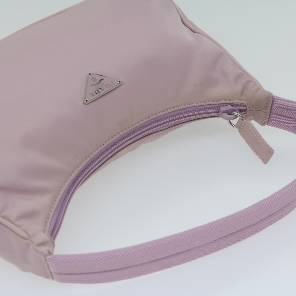 PRADA Hand Bag Nylon Pink Auth 65136