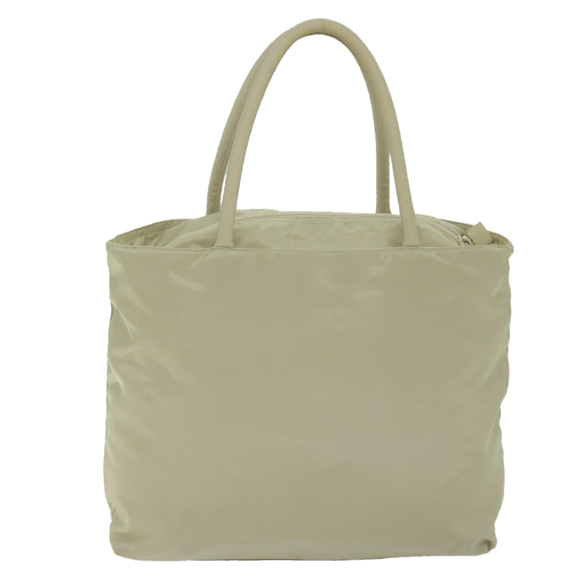 PRADA Tote Bag Nylon Cream Auth 65170 - 0