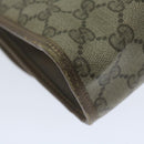 GUCCI GG Supreme Web Sherry Line Clutch Bag PVC Beige 89 01 030 Auth 65174-16