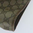 GUCCI GG Supreme Web Sherry Line Clutch Bag PVC Beige 89 01 030 Auth 65174-7