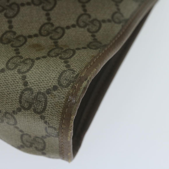 GUCCI GG Supreme Web Sherry Line Clutch Bag PVC Beige 89 01 030 Auth 65174