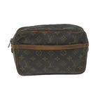 LOUIS VUITTON Monogram Compiegne 23 Clutch Bag M51847 LV Auth 65189-13