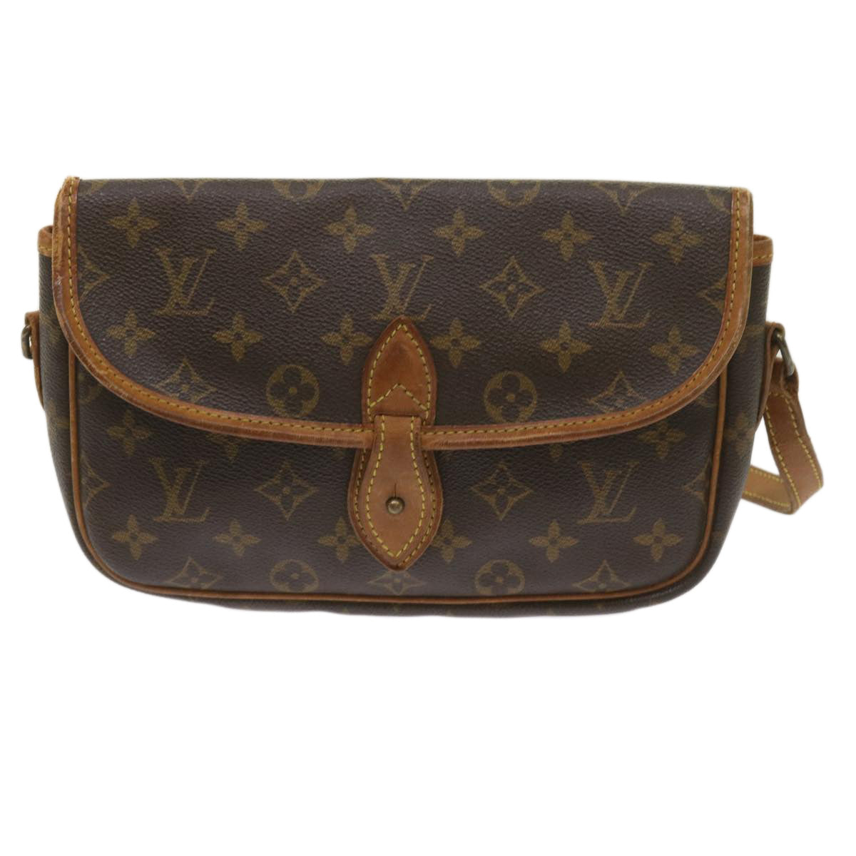 LOUIS VUITTON Monogram Gibeciere PM Shoulder Bag M42248 LV Auth 65205